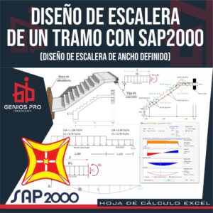 Diseño de Escalera de Un Tramo con el Programa SAP2000 de Ancho Definido