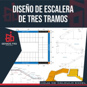 Diseño de Escalera de Tres Tramos