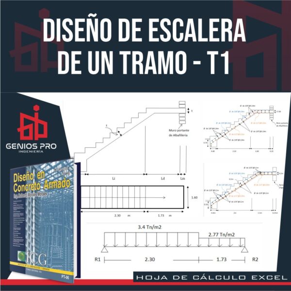 Diseño de Escalera de Un Tramo T1