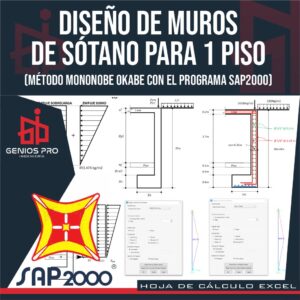 Diseño de Muros de Sótano para Un Piso por Método de Mononobe Okabe y SAP2000