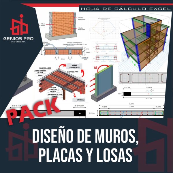 Pack Diseño de Muros, Placas y Losas
