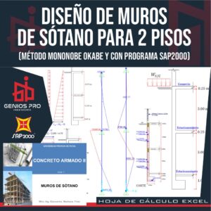 Diseño de Muros de Sótano para Dos Pisos por Método de Mononobe Okabe y SAP2000