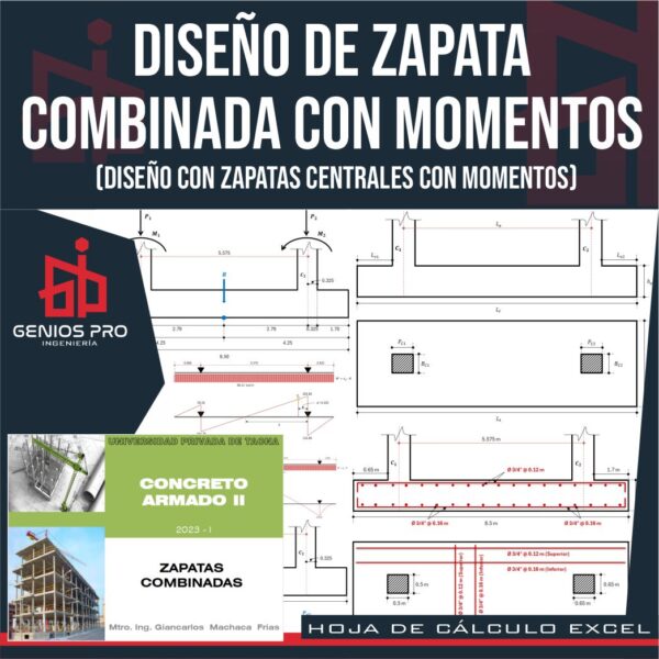 Diseño de Zapata Combinada con Momentos (Zapatas Centrales)