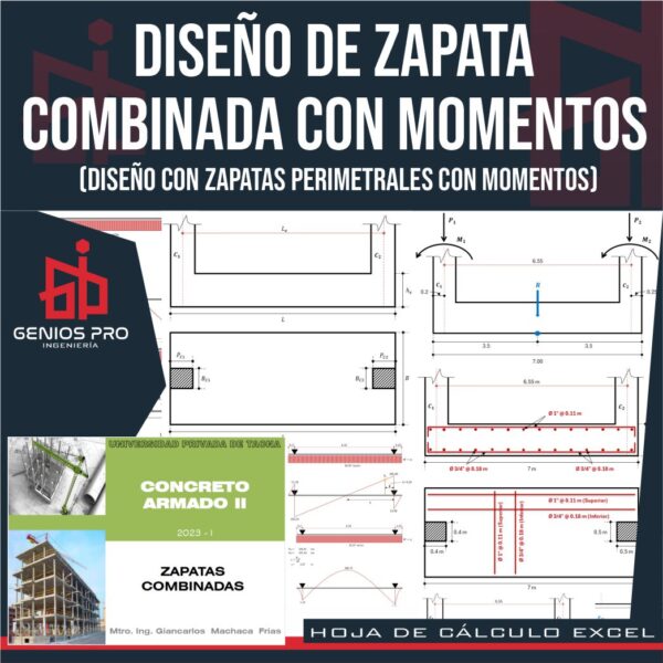 Diseño de Zapata Combinada con Momentos (Zapatas Perimetrales)